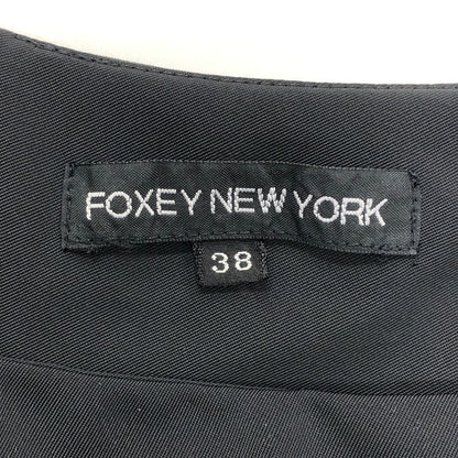 フォクシーニューヨーク スカート フレア 膝丈 18661 ブラック レディース サイズ38 FOXEY NEWYORK【AFB41】