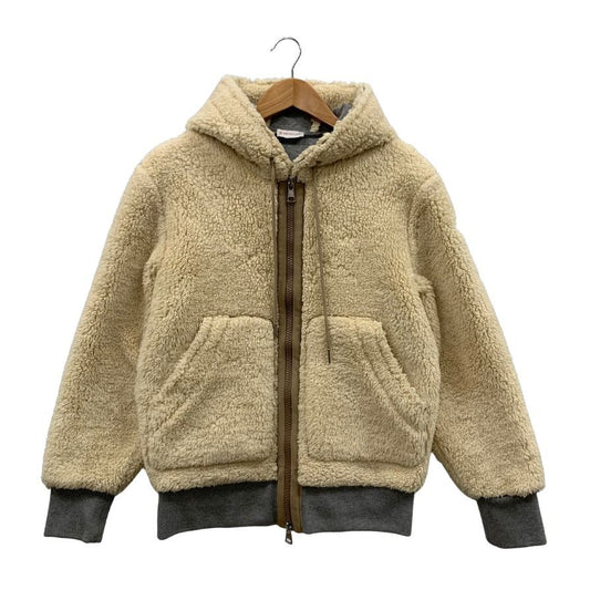 美品◆モンクレール ボアフードジャケット MAGLIA CARDIGAN 2017 サイズXS メンズ ベージュ MONCLER 【AFA14】