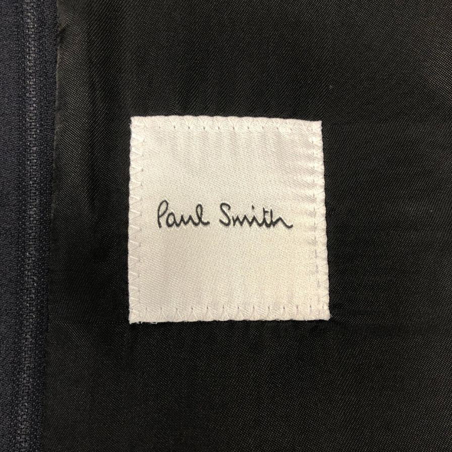 新品同様◆ポールスミス バイカラー 1Bテーラードジャケット ベストセット ブルー×ダークネイビー サイズL PAUL SMITH 【AFB48】