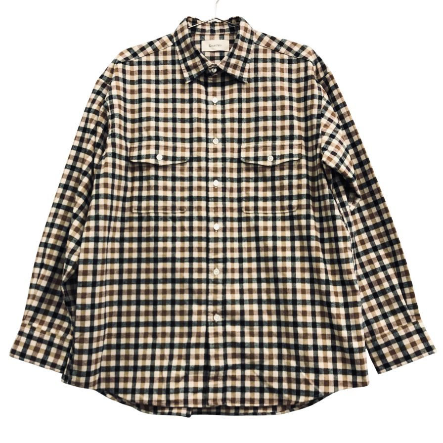 美品◆アーニーパロ チェックシャツ マルチカラー メンズ サイズ48 erniepalo 【AFB43】