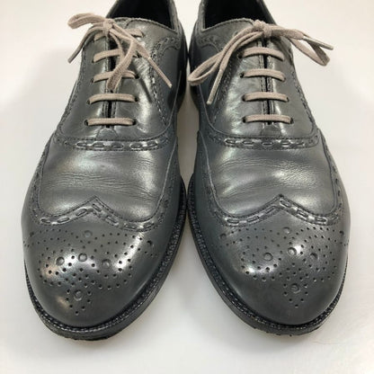 ボッテガ ヴェネタ レザーシューズ ウィングチップ グレー系 レディース サイズ35.5 BOTTEGA VENETA 約22.5cm【AFC41】