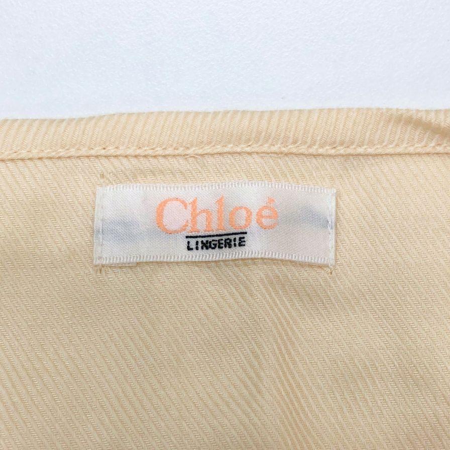 極美品◆クロエ ナイトウェア コットン Mサイズ クリーム色 NN7S52200 CHLOE 【AFB8】