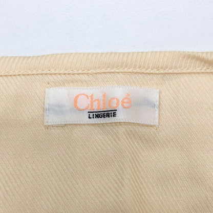 極美品◆クロエ ナイトウェア コットン Mサイズ クリーム色 NN7S52200 CHLOE 【AFB8】