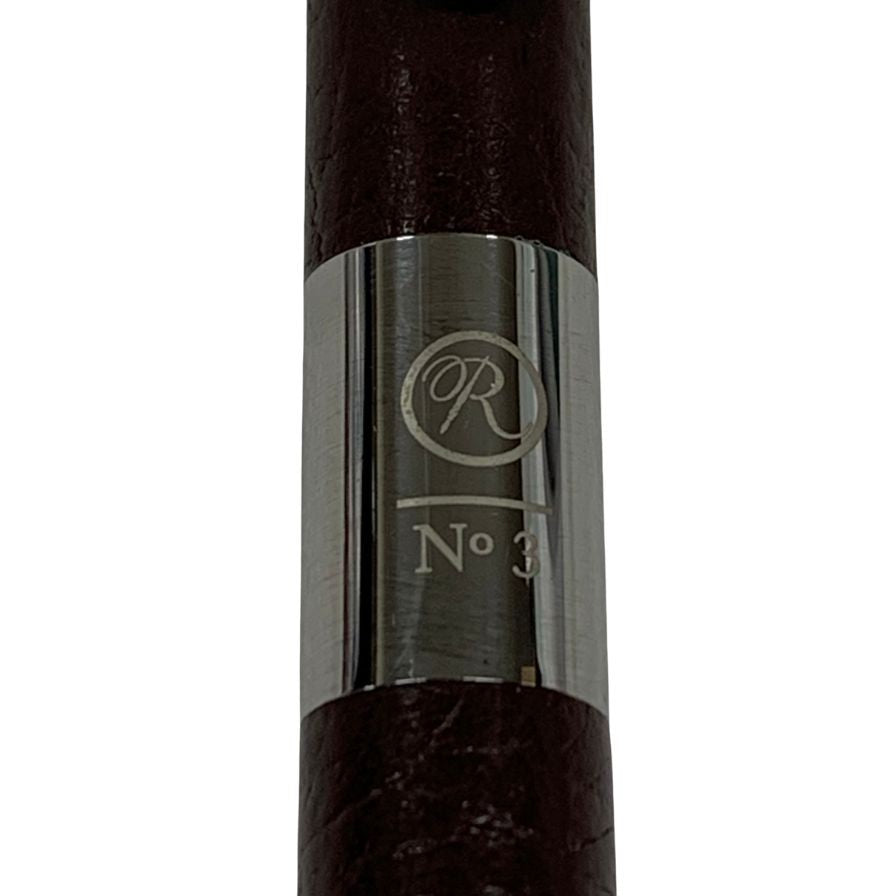 ロメオ ボールペン NO.3 ツイスト式 レザー ブラウン×シルバー Romeo【AFI4】