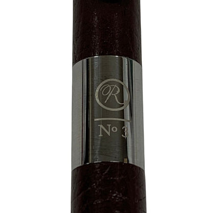 ロメオ ボールペン NO.3 ツイスト式 レザー ブラウン×シルバー Romeo【AFI4】