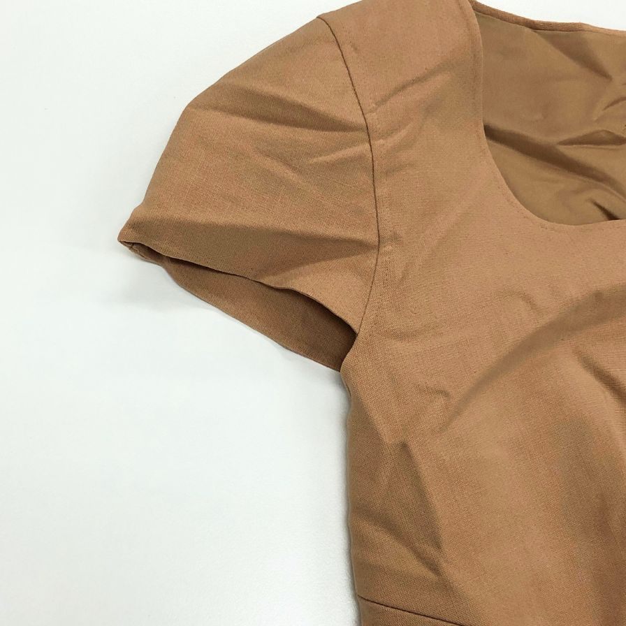 中古◆フォクシー ブティック ワンピース ノースリーブ ウール 16899 キャメル レディース サイズ40 FOXEY BOUTIQUE 【AFB20】