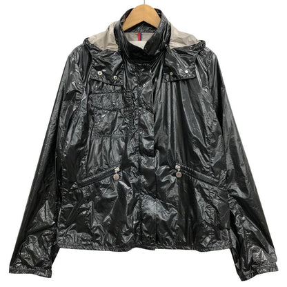 中古◆モンクレール ナイロンフーディージャケット MATERIAL STOFF ハンガリー製 レディース サイズ5 ブラック MONCLER 【AFB17】