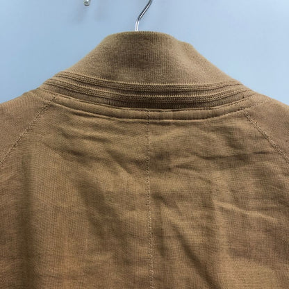 美品◆トラサルディ ブルゾン 比翼 リネン50% シルク50% サイズL ベージュ TRUSSARDI 【AFA22】