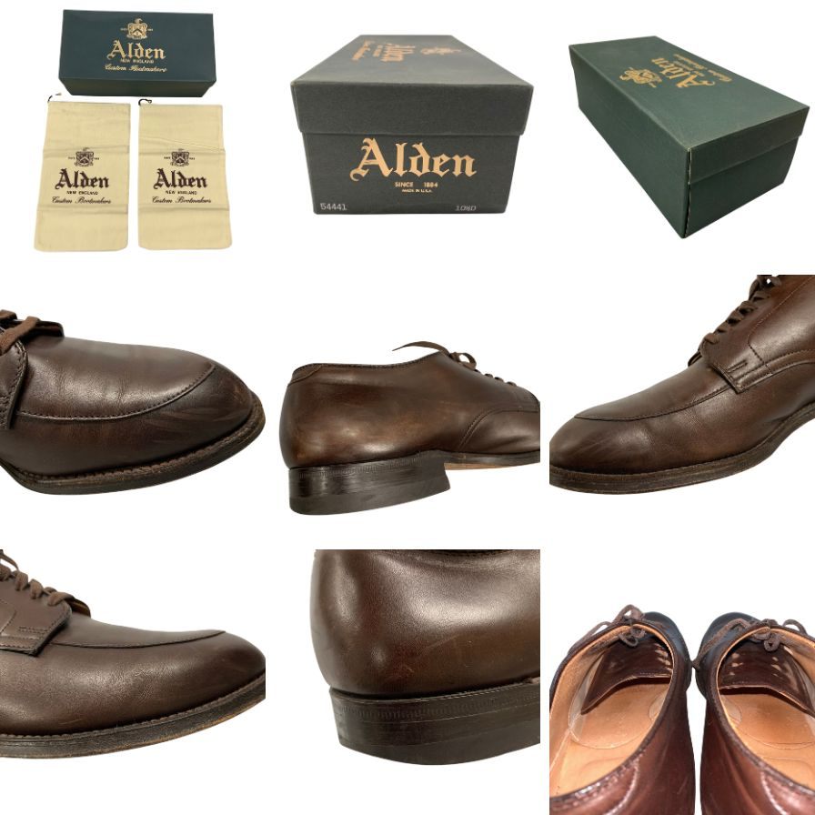 のん Alden 54441】オールデンVチップ カーフレザー｜経年変化