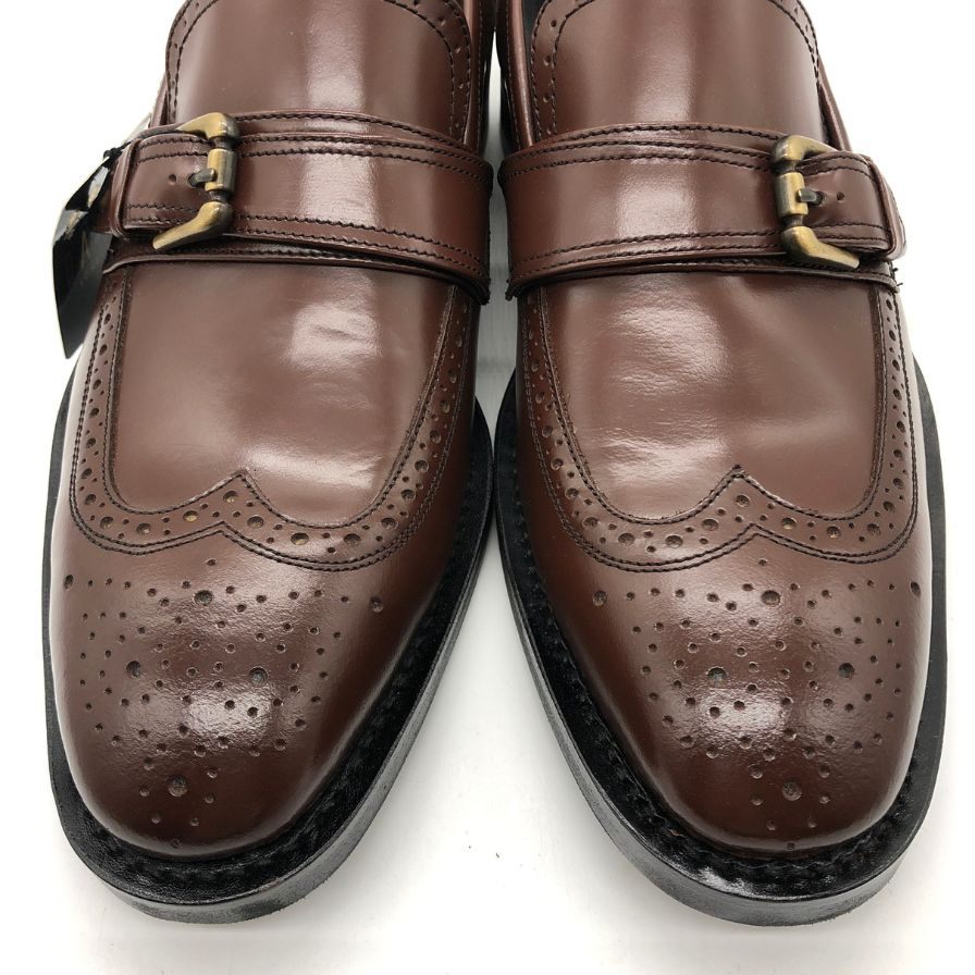 ダックス シングルストラップ スリッポン ブローグ 日本製 マドラス株式会社 ブラウン サイズ24.5cm DAKS 約24.5cm【AFD15】