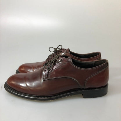 アルフレッド ダンヒル レザーシューズ コードバン プレーントゥ イタリア製 メンズ サイズ40 ブラウン Alfred Dunhill 約25.5cm【AFC48】