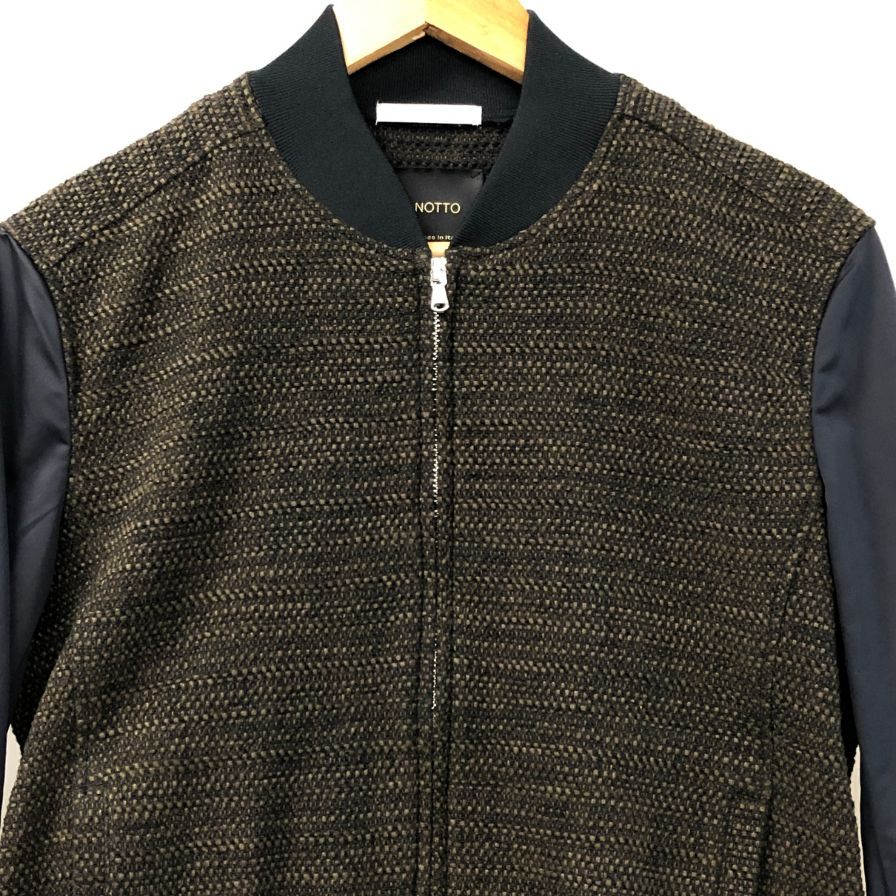 中古◆ハイストリート ブルゾン BONOTTO 袖切り替えデザイン サイズM メンズ ブラウン系 HIGH STREET 【AFA7】