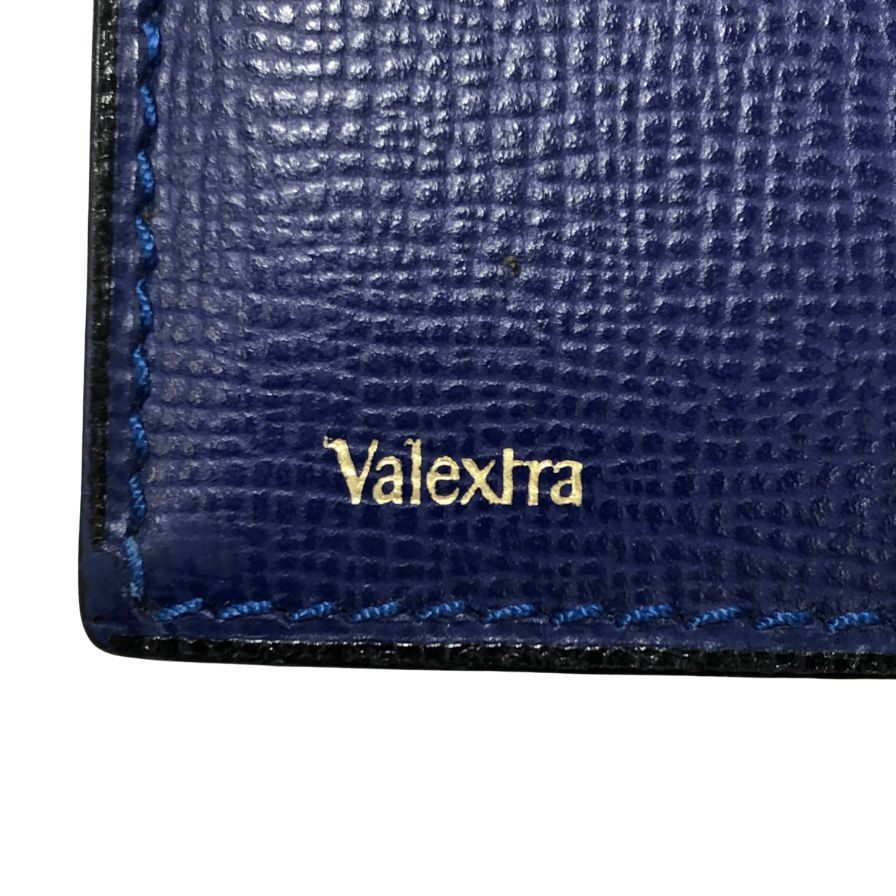 ヴァレクストラ カードケース レザー メンズ ネイビー Valextra【AFI3】