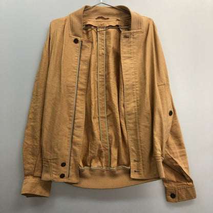 美品◆トラサルディ ブルゾン 比翼 リネン50% シルク50% サイズL ベージュ TRUSSARDI 【AFA22】