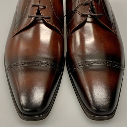 ジャン フランコ ジョバンニ レースアップシューズ パンチドキャップトゥ ブラウン メンズ サイズ26.5 GIAN FRANCO GIOVANNI 約26.5cm【AFC47】