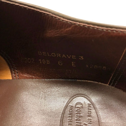 クロケット&ジョーンズ レザーシューズ ベルグレイブ パンチドキャップトゥ カーフ サイズUK6E メンズ ブラウン CROCKETT&JONES ビジネスシューズ 約24.5cm【LA】【中古】