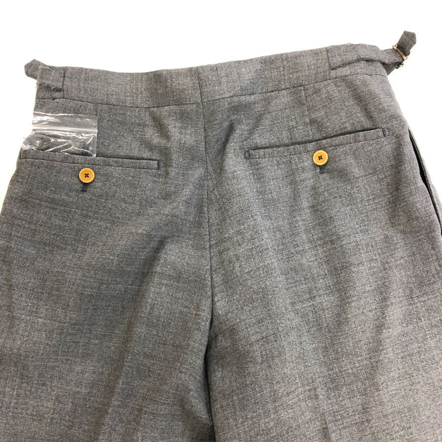 ベルナールザンス ×ビームス ウール混合 スラックス パンツ メンズサイズ US28  グレー BERNARD ZINS × BEAMS 【AFB30】