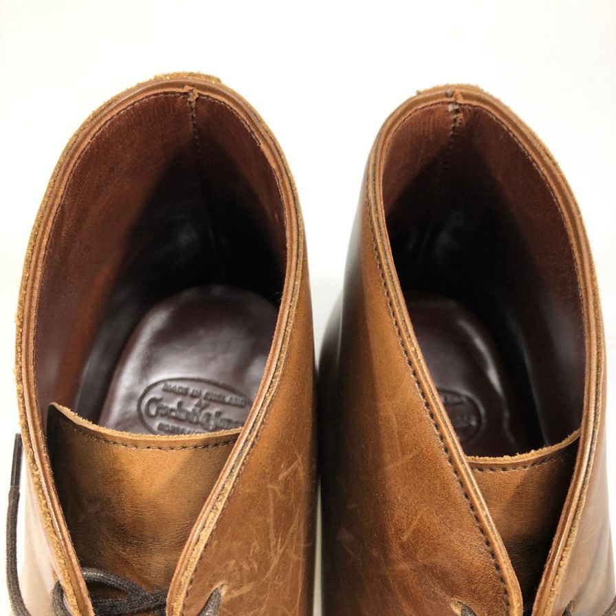クロケット＆ジョーンズ キャンベリー チャッカブーツ メンズ ブラウン サイズUK6.5E  Crockett & Jones ブーツ 約25.5cm【LA】【中古】