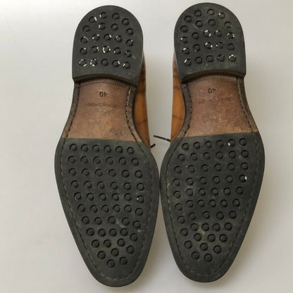 ジョージゴードン レザーシューズ ホールカット メンズ サイズ40 ブラウン GEORGE GORDEN 約25.0cm【PTM2】