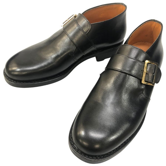 ジャランスリウァヤ レザーシューズ 99078 ジョージブーツ モンクストラップ カーフ ブラック サイズ7.5 メンズ Jalan Sriwijaya 約26.0cm【AFD9-2】