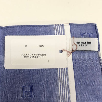 エルメス ハンカチ コットン100% ブルー系 レディース HERMES