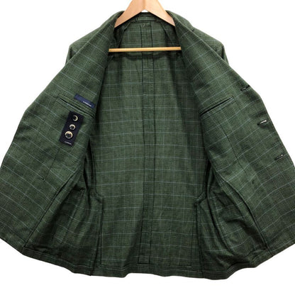 美品◆ラルディーニ テーラードジャケット 段返り3B グリーン メンズ サイズ46 LARDINI 【AFB26】