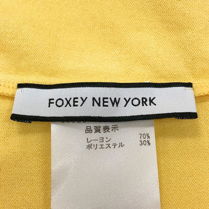 新品同様◆フォクシーニューヨーク ビタミンカーディガン 33525 レディース サイズ38 イエロー FOXEY NEWYORK 【AFB23】