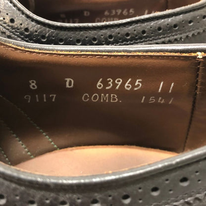 アレンエドモンズ レザーシューズ ロングウィング グレインレザー ブラック メンズ サイズUS8D Allen Edmonds 約26.0cm【TMP1】