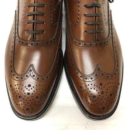 ジョンストン＆マーフィー レザーシューズ ウイングチップ クラウン アリストクラフト メンズ サイズ8 ブラウン JOHNSTON & MURPHY 約26.0cm【AFD4】