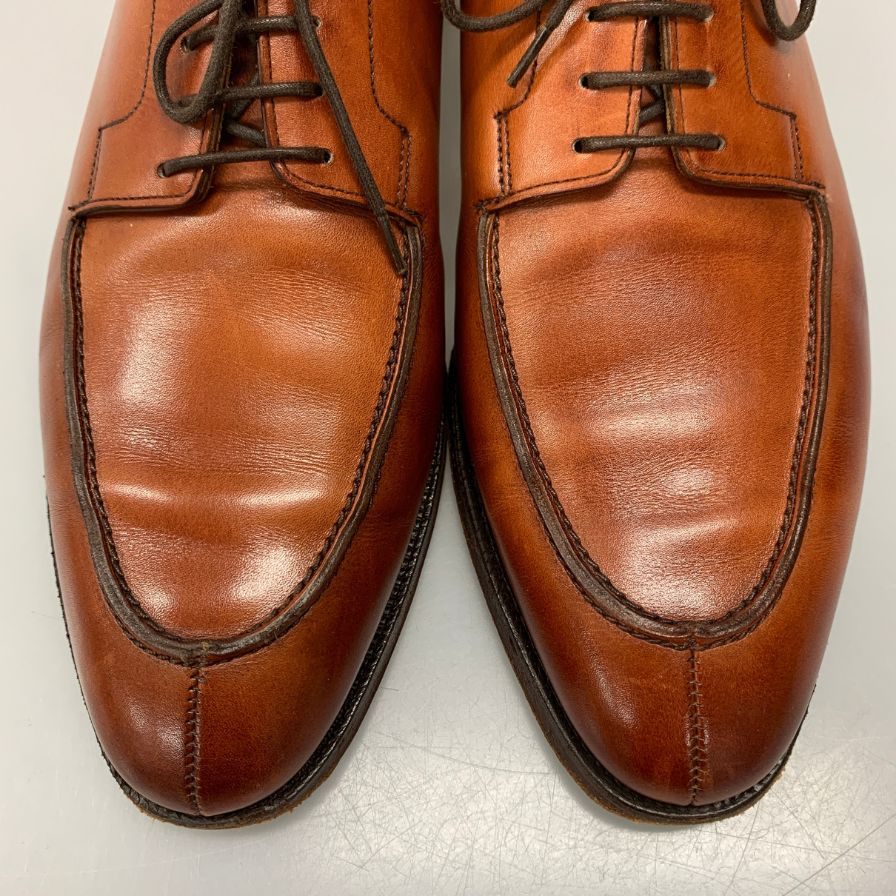 クロケット&ジョーンズ ニューポート カーフ ブラウン サイズ7.5E メンズ CROCKETT&JONES ビジネスシューズ 約26.5cm【LA】【中古】