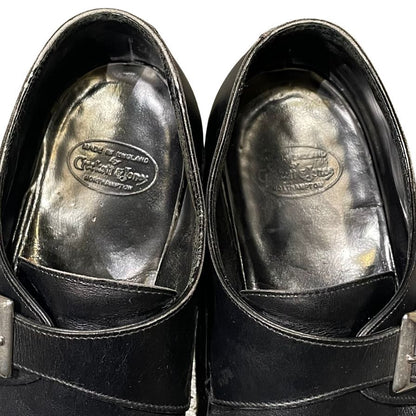 クロケット&ジョーンズ サヴィル シングルモンク ブラック サイズUK7.5E Crockett&Jones ビジネスシューズ 約26.0cm【LA】【中古】