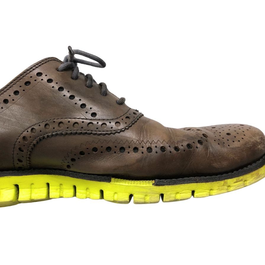 コールハーン レザースニーカー ゼログランド メンズ サイズ9.5 ブラウン C22061 COLE HAAN  zerogrand 約28.0cm【AFC45】