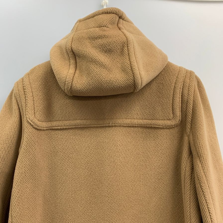 中古◆インバーティア ヘリンボーンダッフルコート ジョシュアエリス イギリス製 ベージュ サイズS メンズ INVERTERE Joshua Ellis 【AFA22】