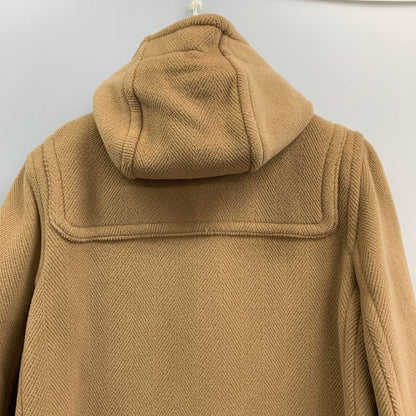 中古◆インバーティア ヘリンボーンダッフルコート ジョシュアエリス イギリス製 ベージュ サイズS メンズ INVERTERE Joshua Ellis 【AFA22】