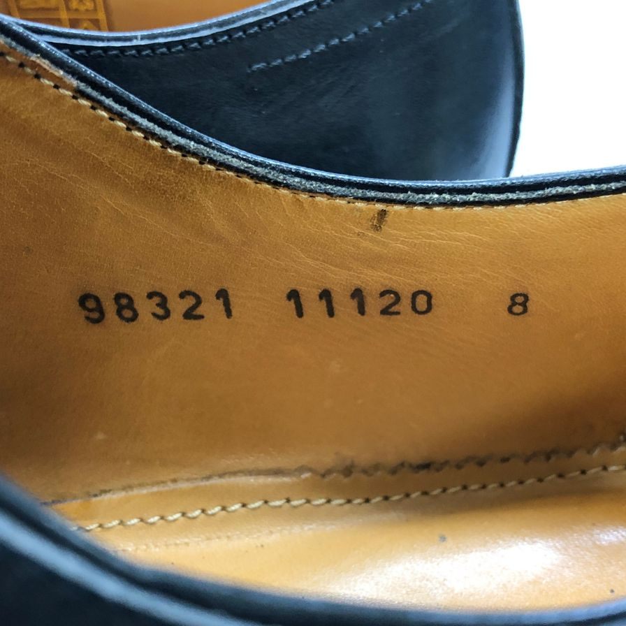 ジャランスリワヤ レザーシューズ ストレートチップ 98321 メンズ ブラック サイズUK8 JALAN SRIWIJAYA 約26.5cm【AFC4】