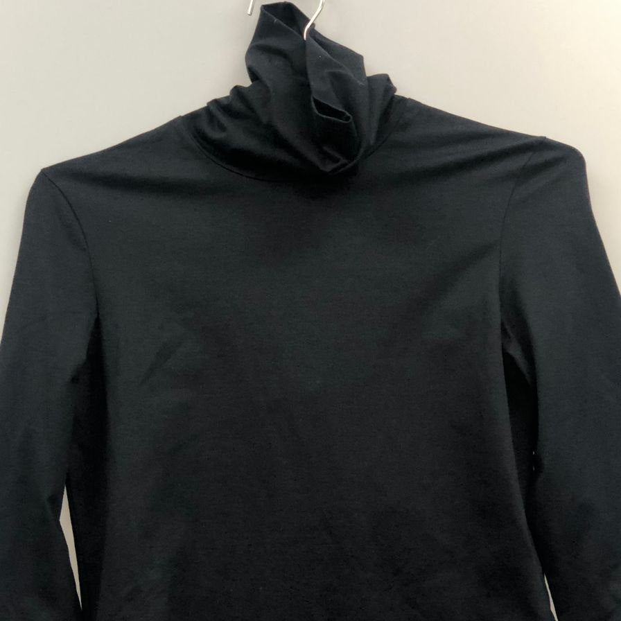 美品◆ジルサンダープラス カットソー タートルネック ロンT 長袖 Tシャツ ストレッチ ハイネック ブラック サイズS メンズ JIL SANDER＋ 【AFB28】