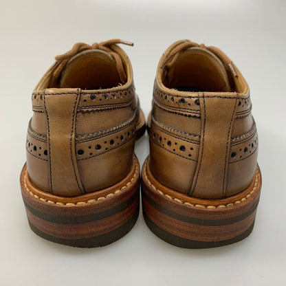 トリッカーズ レザーソウル別注 レザーシューズ ロングウイングチップ M5164 ブラウン メンズ サイズ5.5 Tricker’s ビジネスシューズ 約24.0cm【LA】【中古】