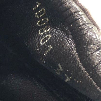 プラダ バレエシューズ レザー モカシン ブラウン レディース サイズ37 PRADA 約24.0cm【AFC49】