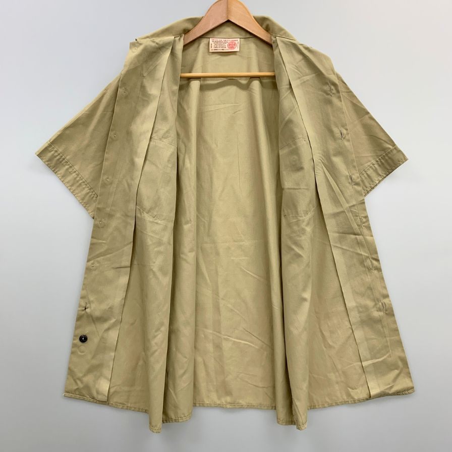美品◆オフィシャルメンズシャツ ボーイスカウト シャツ 半袖 エポレット USA製 メンズ サイズM ベージュ系 OFFICIAL MEN'S SHIRT 【AFB44】
