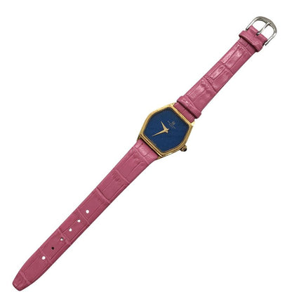 バレンシアガ 手巻き時計 青文字盤 ゴールド レディース Balenciaga【AFI3】