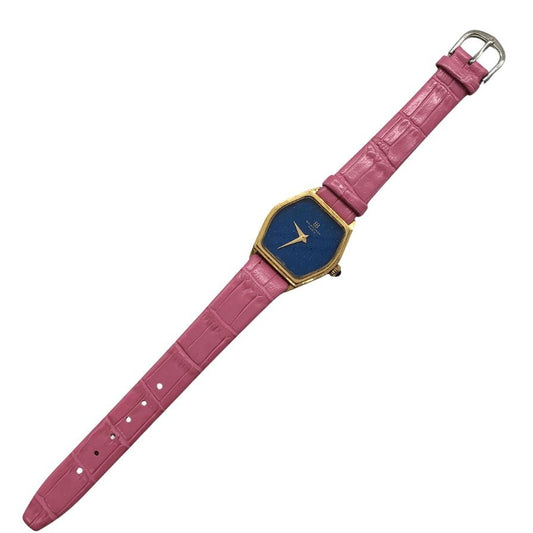 バレンシアガ 手巻き時計 青文字盤 ゴールド レディース Balenciaga【AFI3】