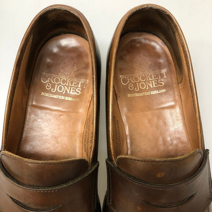 クロケット&ジョーンズ レザーシューズ ローファー ボストン ダークブラウン サイズUK5.5E メンズ Crockett&Jones 約24.0cm【AFD4】