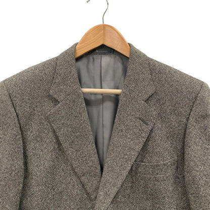 美品◆アクアスキュータム 96AB5 テーラードジャケット カシミヤ グレー メンズ サイズ3F Aquascutum 【AFA6】