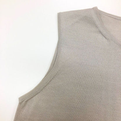 中古◆エルメス マルジェラ期 ノースリーブ トップス カシミヤ シルク レディース サイズSM グレー HERMES 【AFB15】