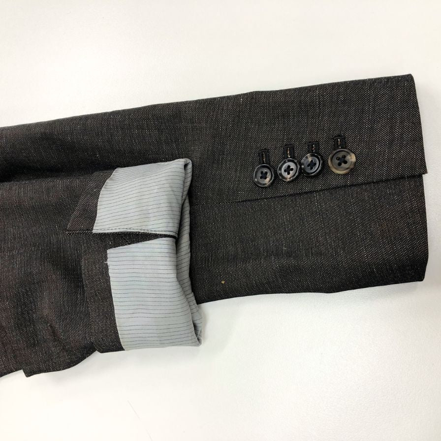 中古◆スーツセレクト ウールリネン テーラードジャケット SLJP1963 ブラウン サイズY5 メンズ SUIT SELECT 【AFB33】