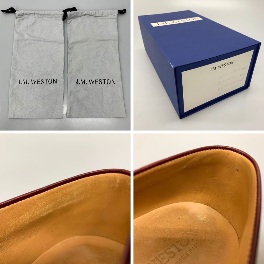 ジェイエムウエストン 180 シグニチャーローファー ボックスカーフ バーガンディ サイズ7D メンズ J.M.WESTON ローファー 約26.5cm【LA】【中古】