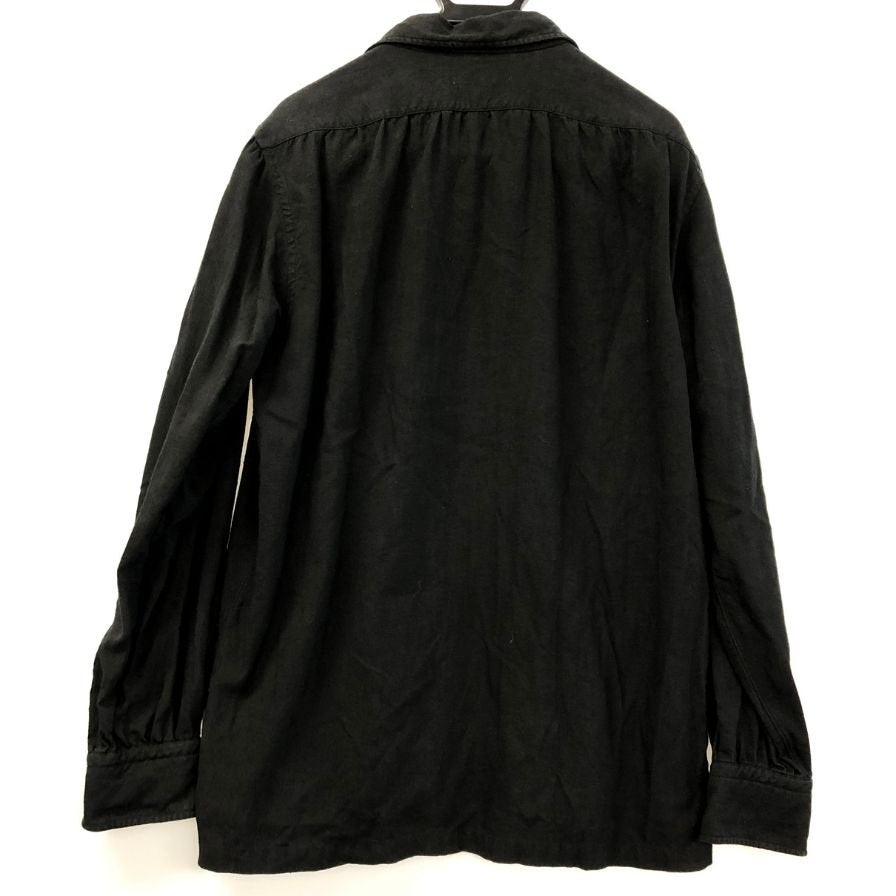 美品◆ミナミシャツ オーダー シャツ オープンカラー メンズ サイズ不明 ブラック MINAMI SHIRTS BESPOKE 【AFB6】