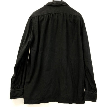 美品◆ミナミシャツ オーダー シャツ オープンカラー メンズ サイズ不明 ブラック MINAMI SHIRTS BESPOKE 【AFB6】