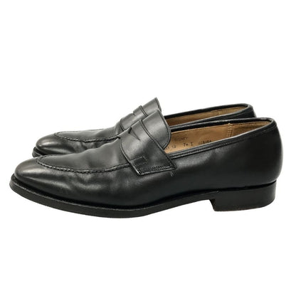クロケット&ジョーンズ ペニーローファー シドニー カーフ ブラック UK7.5E CROCKETT&JONES SYDNEY ローファー 約26.0cm【LA】【中古】
