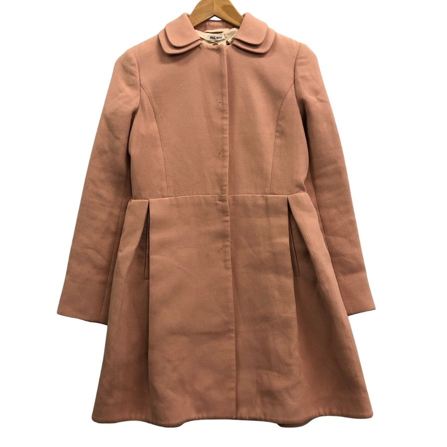 中古■ミュウミュウ Aラインコート AMM1 2011 1570 レディース ピンク サイズ38 miumiu 【AFA24】